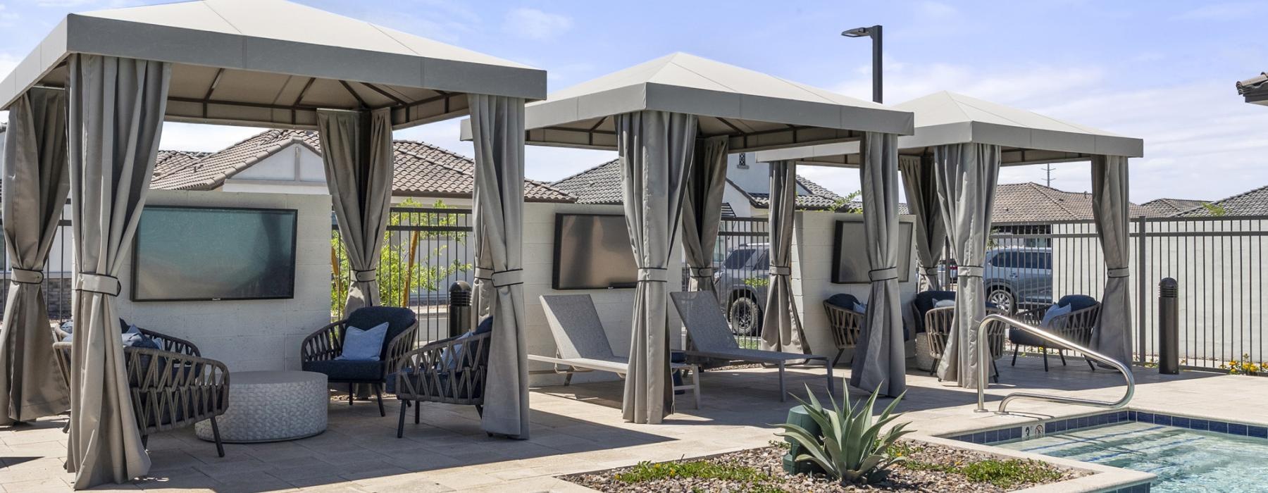 poolside cabanas